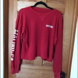 Red Brandy Ribbed Longsleeve